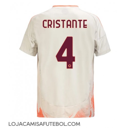 Camisa de Futebol AS Roma Bryan Cristante #4 Equipamento Secundário 2024-25 Manga Curta